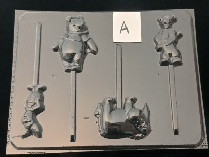 182sp Honey Bear Donkey Pig Tiger Chocolate Candy Lollipop Mold FACTORY SECOND 182sp Honey Bear Donkey Pig Tiger Chocolate Candy Lollipop Mold FACTORY SECOND